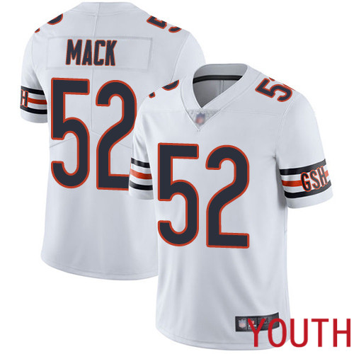 Chicago Bears Limited White Youth Khalil Mack Road Jersey NFL Football #52 Vapor Untouchable->chicago bears->NFL Jersey